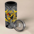Richmond Tigers Australian Football 4 in 1 Can Cooler Tumbler Fierce Tiger Mascot - Bold Team Colors