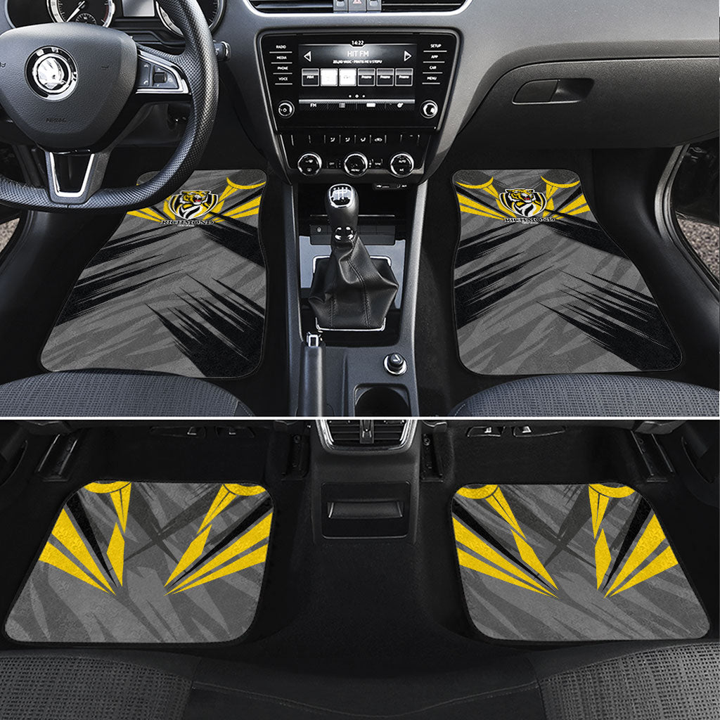 Richmond Tigers Australian Football Car Mats Fierce Tiger Mascot - Bold Team Colors