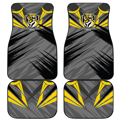 Richmond Tigers Australian Football Car Mats Fierce Tiger Mascot - Bold Team Colors