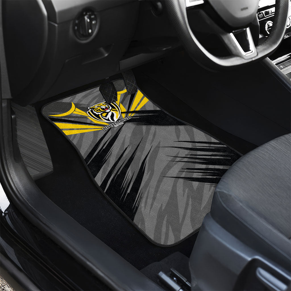 Richmond Tigers Australian Football Car Mats Fierce Tiger Mascot - Bold Team Colors