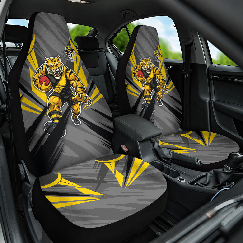 Richmond Tigers Australian Football Car Seat Cover Fierce Tiger Mascot - Bold Team Colors