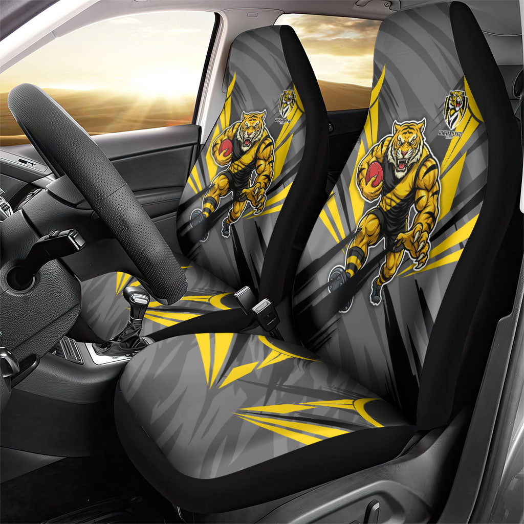 Richmond Tigers Australian Football Car Seat Cover Fierce Tiger Mascot - Bold Team Colors
