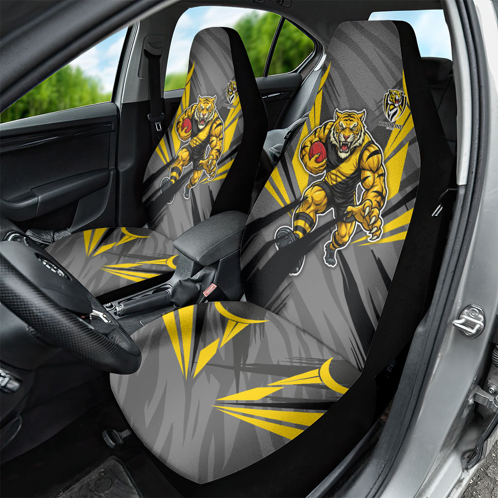 Richmond Tigers Australian Football Car Seat Cover Fierce Tiger Mascot - Bold Team Colors