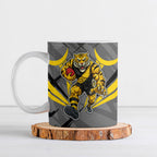 Richmond Tigers Australian Football Ceramic Mug Fierce Tiger Mascot - Bold Team Colors