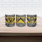 Richmond Tigers Australian Football Ceramic Mug Fierce Tiger Mascot - Bold Team Colors