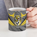Richmond Tigers Australian Football Ceramic Mug Fierce Tiger Mascot - Bold Team Colors