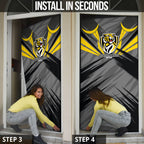 Richmond Tigers Australian Football Door Cover Fierce Tiger Mascot - Bold Team Colors