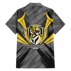 Richmond Tigers Australian Football Family Matching Tank Maxi Dress and Hawaiian Shirt Fierce Tiger Mascot - Bold Team Colors