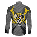 Richmond Tigers Australian Football Family Matching Tank Maxi Dress and Hawaiian Shirt Fierce Tiger Mascot - Bold Team Colors