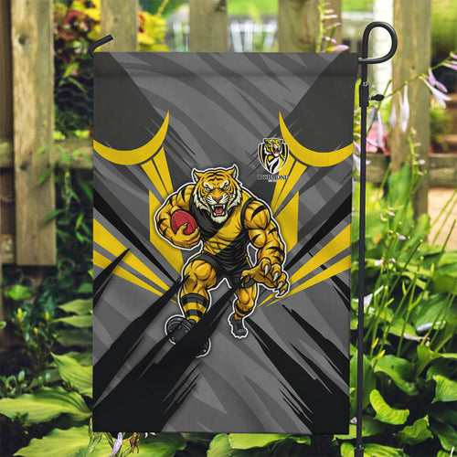 Richmond Tigers Australian Football Garden Flag Fierce Tiger Mascot - Bold Team Colors