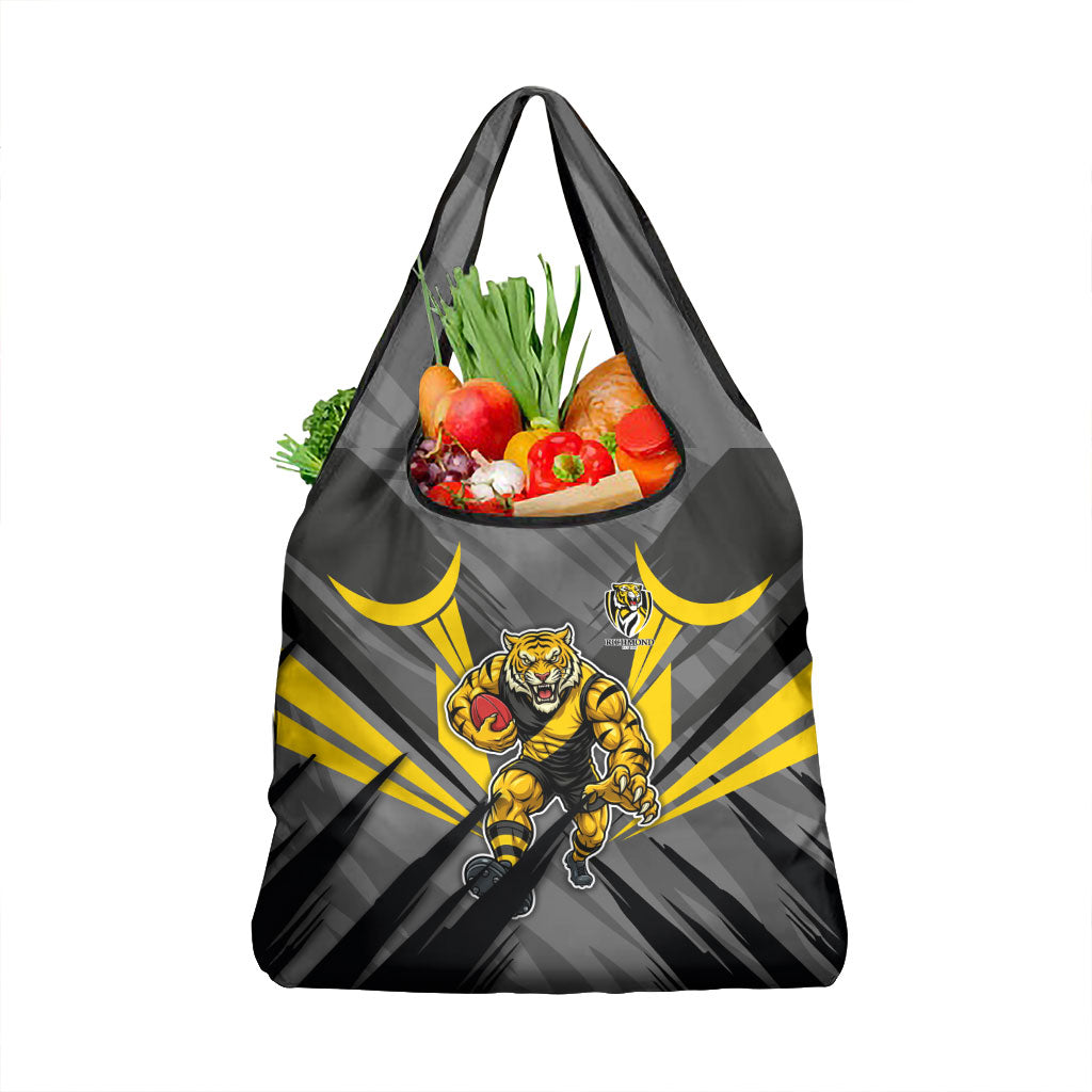 Richmond Tigers Australian Football Grocery Bag Fierce Tiger Mascot - Bold Team Colors