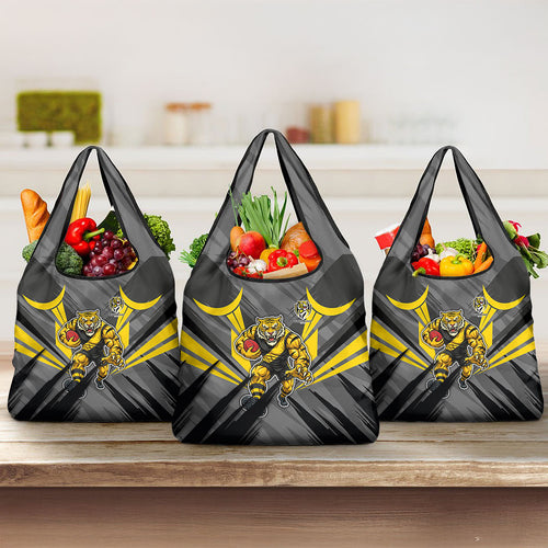 Richmond Tigers Australian Football Grocery Bag Fierce Tiger Mascot - Bold Team Colors