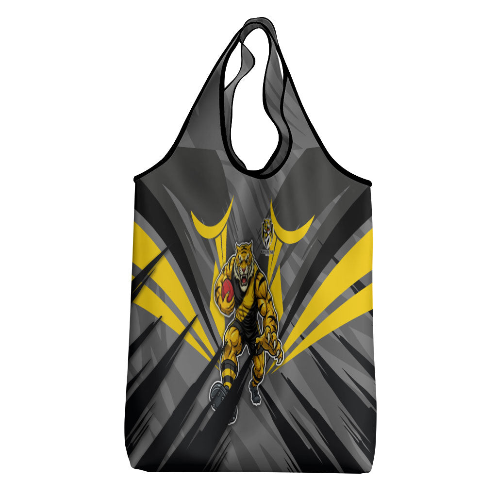 Richmond Tigers Australian Football Grocery Bag Fierce Tiger Mascot - Bold Team Colors