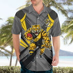 Richmond Tigers Australian Football Hawaiian Shirt Fierce Tiger Mascot - Bold Team Colors