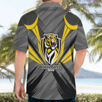 Richmond Tigers Australian Football Hawaiian Shirt Fierce Tiger Mascot - Bold Team Colors