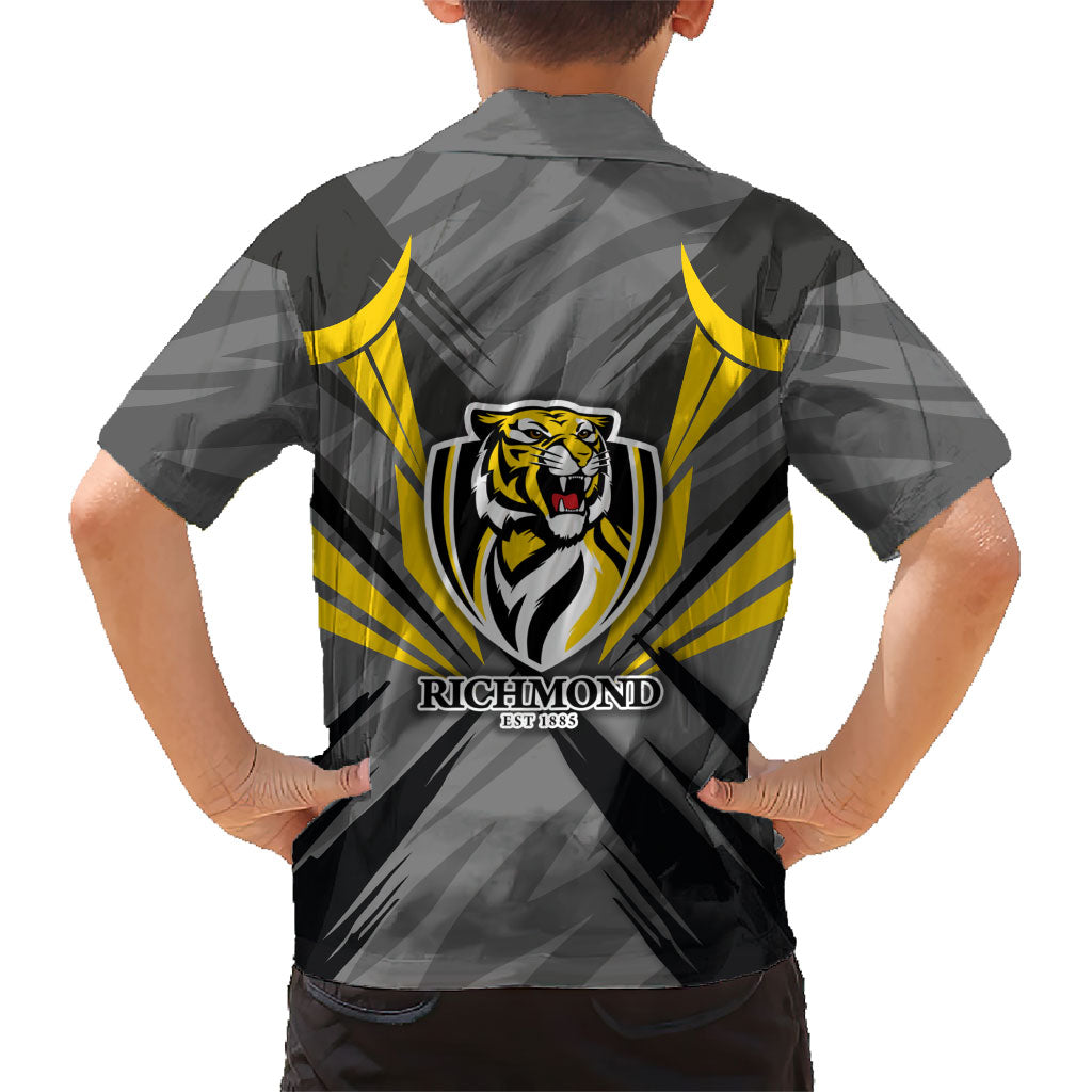 Richmond Tigers Australian Football Hawaiian Shirt Fierce Tiger Mascot - Bold Team Colors
