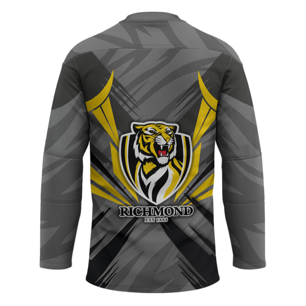Richmond Tigers Australian Football Hockey Jersey Fierce Tiger Mascot - Bold Team Colors