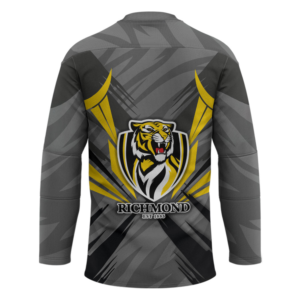 Richmond Tigers Australian Football Hockey Jersey Fierce Tiger Mascot - Bold Team Colors