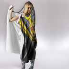 Richmond Tigers Australian Football Hooded Blanket Fierce Tiger Mascot - Bold Team Colors