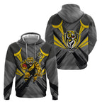 Richmond Tigers Australian Football Hoodie Fierce Tiger Mascot - Bold Team Colors