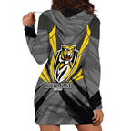Richmond Tigers Australian Football Hoodie Dress Fierce Tiger Mascot - Bold Team Colors