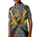 Richmond Tigers Australian Football Kid Polo Shirt Fierce Tiger Mascot - Bold Team Colors