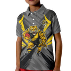 Richmond Tigers Australian Football Kid Polo Shirt Fierce Tiger Mascot - Bold Team Colors