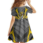 Richmond Tigers Australian Football Kid Short Sleeve Dress Fierce Tiger Mascot - Bold Team Colors
