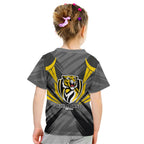 Richmond Tigers Australian Football Kid T Shirt Fierce Tiger Mascot - Bold Team Colors