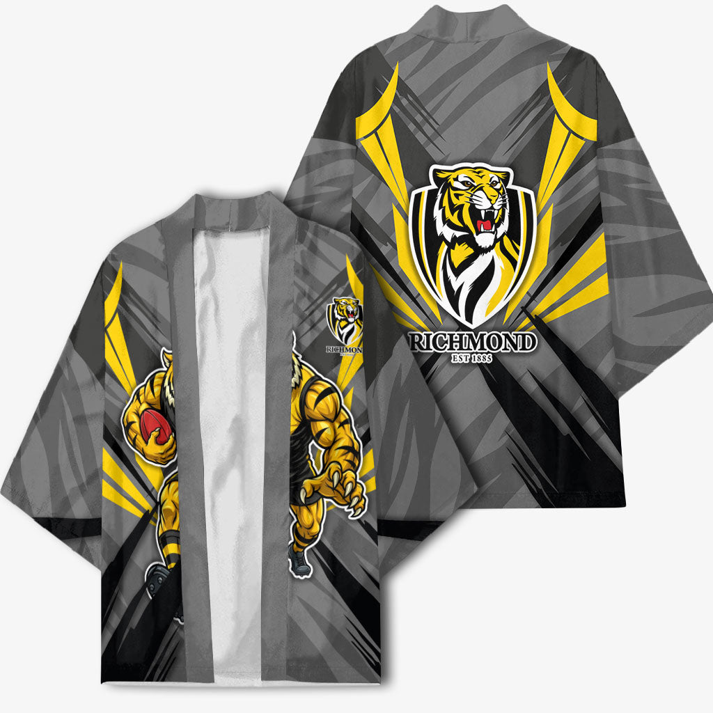 Richmond Tigers Australian Football Kimono Fierce Tiger Mascot - Bold Team Colors