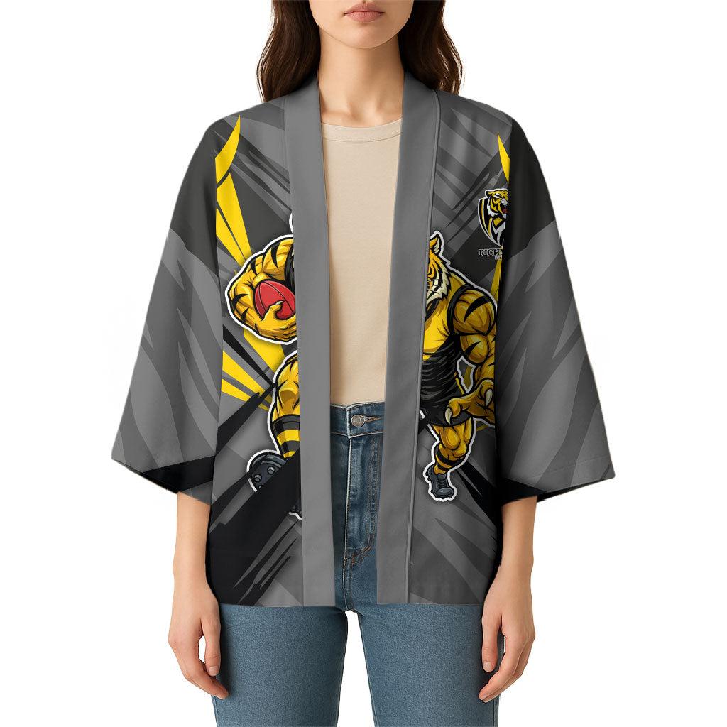 Richmond Tigers Australian Football Kimono Fierce Tiger Mascot - Bold Team Colors