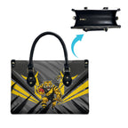 Richmond Tigers Australian Football Leather Bag Fierce Tiger Mascot - Bold Team Colors