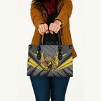 Richmond Tigers Australian Football Leather Bag Fierce Tiger Mascot - Bold Team Colors