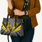 Richmond Tigers Australian Football Leather Bag Fierce Tiger Mascot - Bold Team Colors