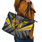 Richmond Tigers Australian Football Leather Tote Bag Fierce Tiger Mascot - Bold Team Colors
