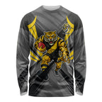 Richmond Tigers Australian Football Long Sleeve Shirt Fierce Tiger Mascot - Bold Team Colors