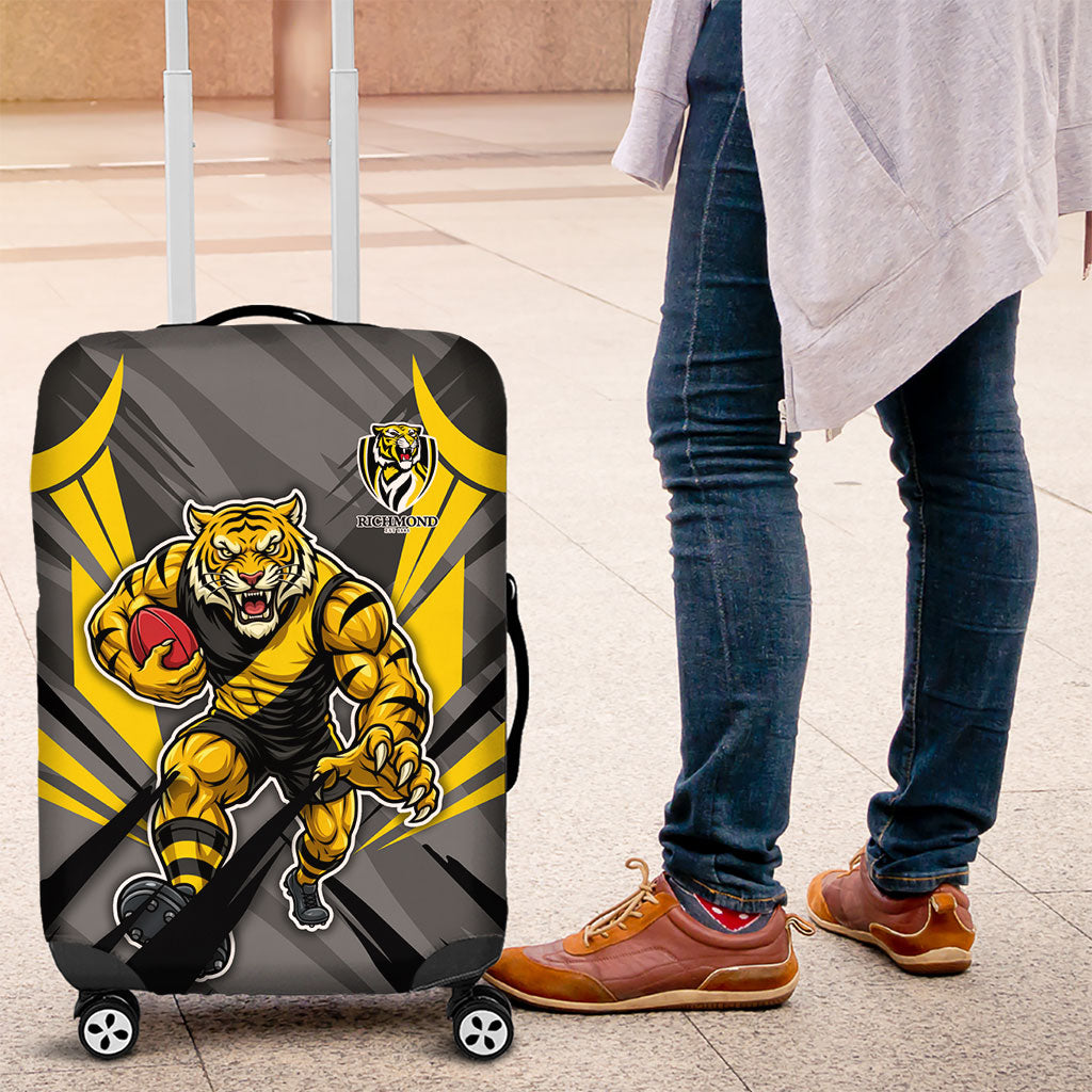Richmond Tigers Australian Football Luggage Cover Fierce Tiger Mascot - Bold Team Colors