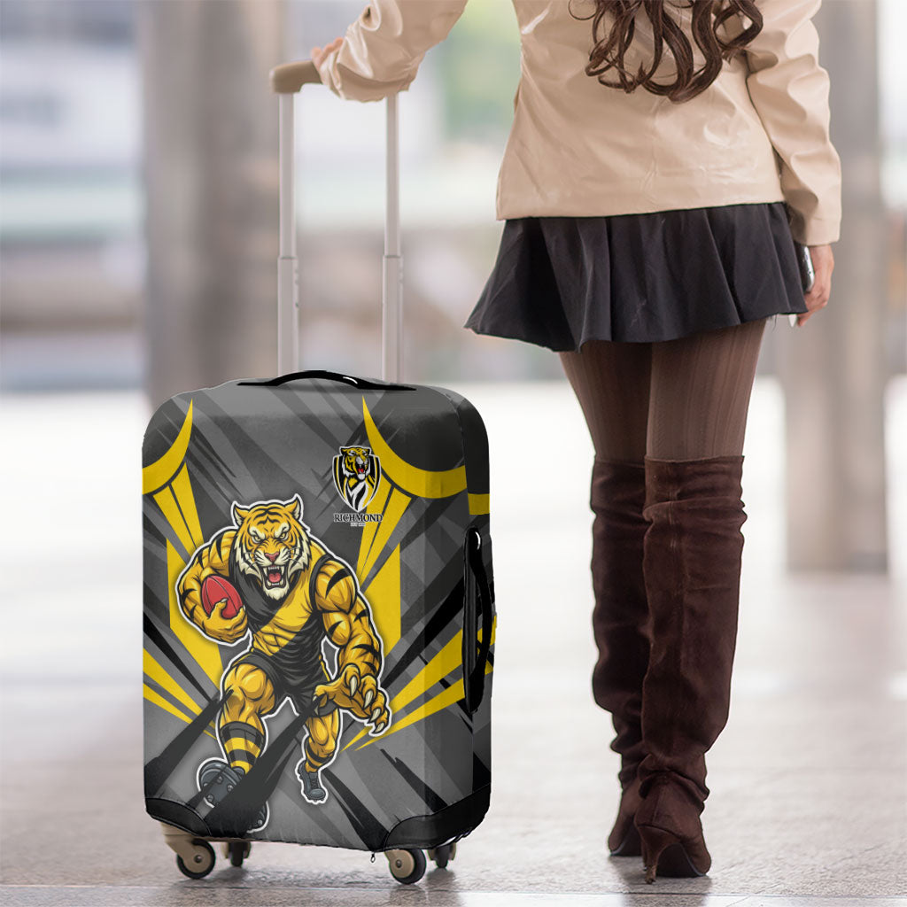 Richmond Tigers Australian Football Luggage Cover Fierce Tiger Mascot - Bold Team Colors