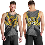 Richmond Tigers Australian Football Men Tank Top Fierce Tiger Mascot - Bold Team Colors