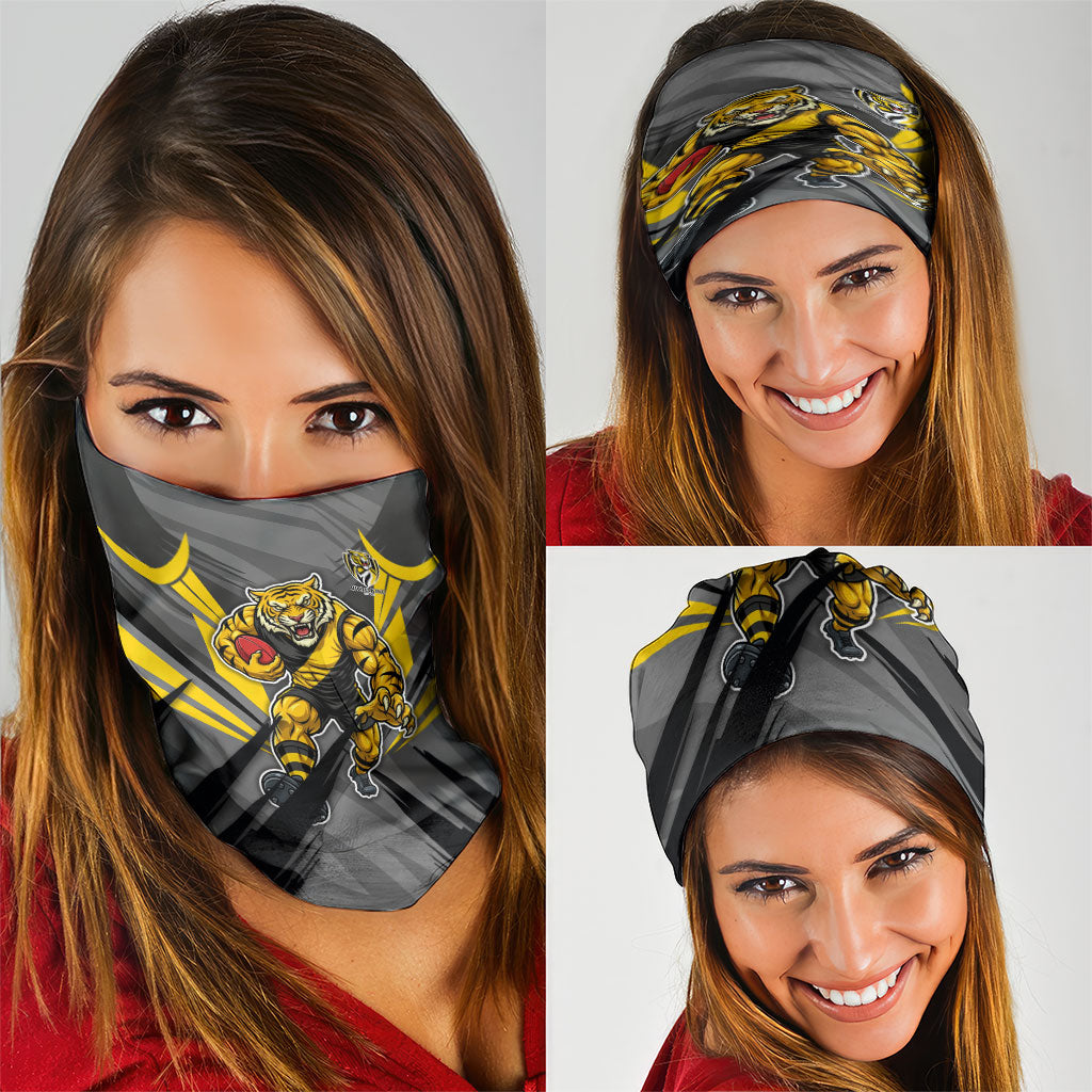 Richmond Tigers Australian Football Neck Gaiter Fierce Tiger Mascot - Bold Team Colors