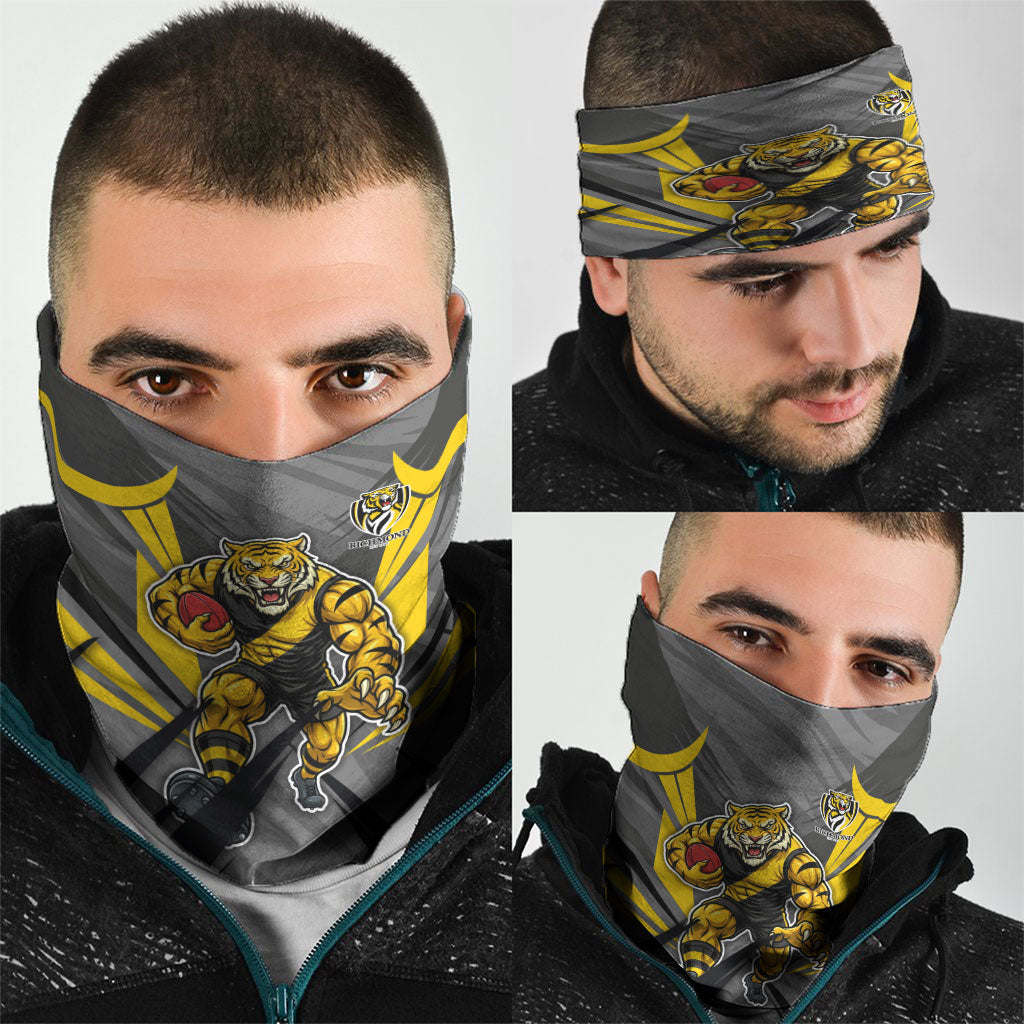 Richmond Tigers Australian Football Neck Gaiter Fierce Tiger Mascot - Bold Team Colors
