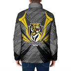Richmond Tigers Australian Football Padded Jacket Fierce Tiger Mascot - Bold Team Colors
