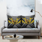 Richmond Tigers Australian Football Pillow Cover Fierce Tiger Mascot - Bold Team Colors