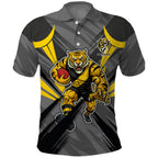 Richmond Tigers Australian Football Polo Shirt Fierce Tiger Mascot - Bold Team Colors