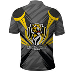 Richmond Tigers Australian Football Polo Shirt Fierce Tiger Mascot - Bold Team Colors