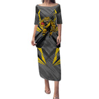 Richmond Tigers Australian Football Puletasi Fierce Tiger Mascot - Bold Team Colors