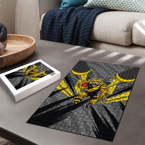 Richmond Tigers Australian Football Puzzle Fierce Tiger Mascot - Bold Team Colors