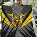 Richmond Tigers Australian Football Quilt Fierce Tiger Mascot - Bold Team Colors