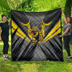 Richmond Tigers Australian Football Quilt Fierce Tiger Mascot - Bold Team Colors