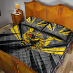 Richmond Tigers Australian Football Quilt Bed Set Fierce Tiger Mascot - Bold Team Colors
